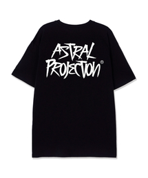 ASTRAL PROJECTION（アストラルプロジェクション）の「グラフィティレタリングスーピマコットンラウンドネック半袖Tシャツ_ブラック（Tシャツ/カットソー）」