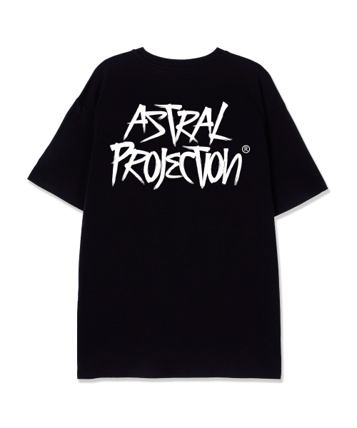 ASTRAL PROJECTION(アストラルプロジェクション)の「グラフィティレタリングスーピマコットンラウンドネック半袖Tシャツ_ブラック(Tシャツ/カットソー・メンズ・その他・LARGE/MEDIUM/X-LARGE)」の1枚目の写真