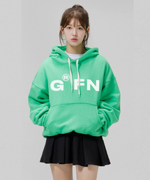 GRANFINNY（グランフィニ）の「オーバーサイズヘビー起毛ボールドロゴバルーンスウェットフードパーカー - グリーン（パーカー）」