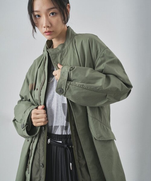 美品【Whim Gazette】ウィム ガゼット　モッズコート　ライナー付カーキ ライナー付ミリタリーコート（モッズコート）｜Whim Gazette（ウィム