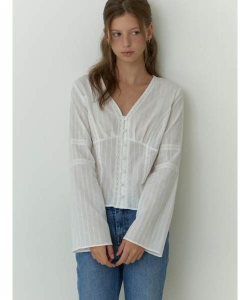 RE_L(リエル)の「Pitta lace blouse (white)(シャツ/ブラウス・レディース・その他・SMALL/MEDIUM)」の4枚目の写真