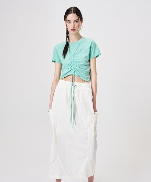 ETMON（エトモン）の「Heart String T-Shirt, Green（Tシャツ/カットソー・レディース・その他・FREE）」の2枚目の写真