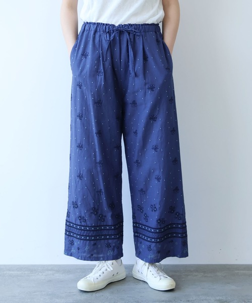 bulle de savon（ビュルデサボン）の「びわ刺繍 パンツ（その他パンツ・レディース・ホワイト/ネイビー・FREE）」の20枚目の写真