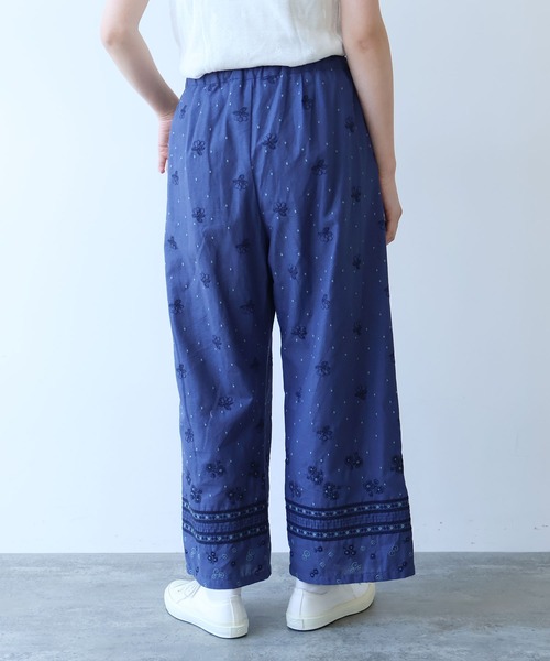 bulle de savon（ビュルデサボン）の「びわ刺繍 パンツ（その他パンツ・レディース・ホワイト/ネイビー・FREE）」の21枚目の写真