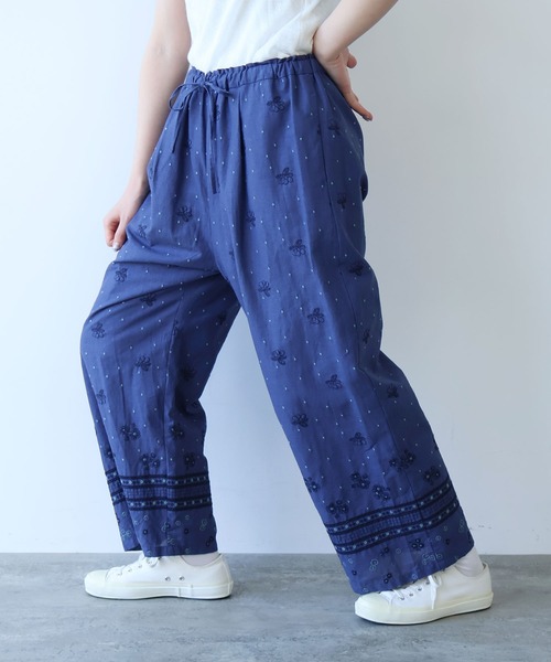 bulle de savon（ビュルデサボン）の「びわ刺繍 パンツ（その他パンツ・レディース・ホワイト/ネイビー・FREE）」の22枚目の写真