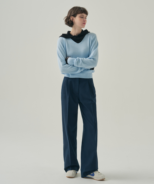 DRAWFIT WOMEN（ドローフィットウーマン）の「ツーピンタックワイドチノパンツ [ネイビー]（その他パンツ・レディース・その他・SMALL/MEDIUM/LARGE）」の5枚目の写真