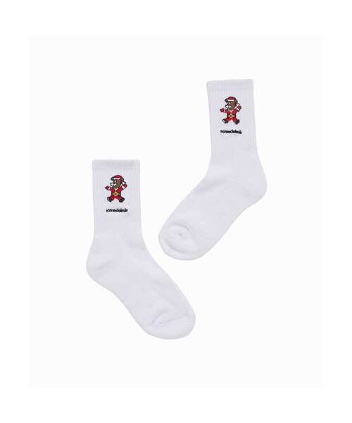 acme de la vie(アクメドラビ)の「AC BEAR SANTA SOCKS WHITE(ソックス/靴下・メンズ・ホワイト・1/2)」の1枚目の写真
