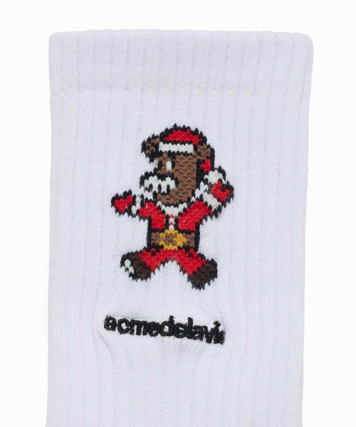 acme de la vie(アクメドラビ)の「AC BEAR SANTA SOCKS WHITE(ソックス/靴下・メンズ・ホワイト・1/2)」の2枚目の写真