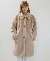LETTERA（レッテラ）の「Long Fake Fur Coat_Beige（ムートンコート）」