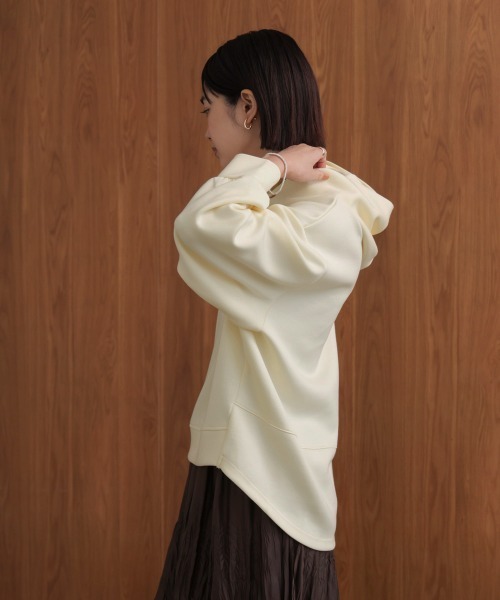 Bou Jeloud（ブージュルード）の「シンプルロゴコクーンパーカー（パーカー・レディース・グレー/ブラック/ライトブルー/アイボリー・FREE）」の18枚目の写真