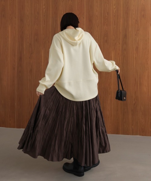 Bou Jeloud（ブージュルード）の「シンプルロゴコクーンパーカー（パーカー・レディース・グレー/ブラック/ライトブルー/アイボリー・FREE）」の19枚目の写真