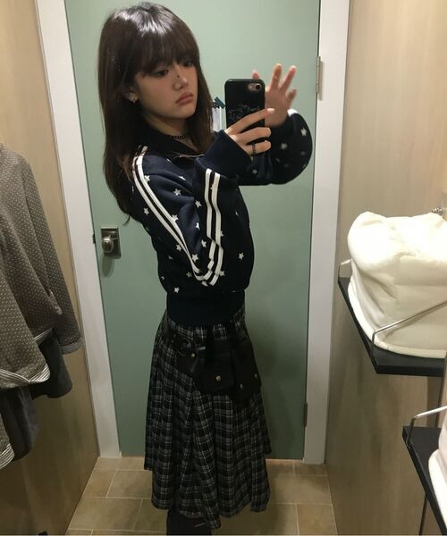 SETUP-EXE(セットアップイーエックスイー)の「CHECK WRAP SKIRT / BLACK(スカート・レディース・その他・OS)」の4枚目の写真