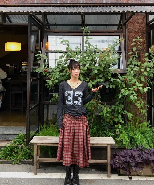 SETUP-EXE(セットアップイーエックスイー)の「CHECK WRAP SKIRT / BLACK(スカート・レディース・その他・OS)」の9枚目の写真