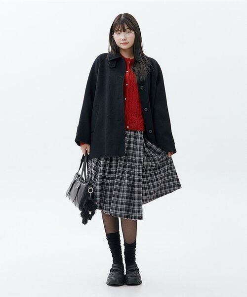 SETUP-EXE(セットアップイーエックスイー)の「CHECK WRAP SKIRT / BLACK(スカート・レディース・その他・OS)」の10枚目の写真