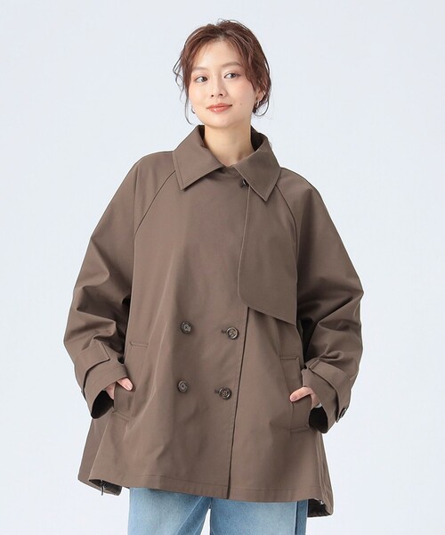 BEAMS HEART（ビームスハート）の「ダブル ブレスト ミドル トレンチコート（トレンチコート・レディース・ベージュ/ブラウン・FREE）」の2枚目の写真