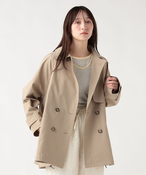 BEAMS HEART（ビームスハート）の「ダブル ブレスト ミドル トレンチコート（トレンチコート・レディース・ベージュ/ブラウン・FREE）」の6枚目の写真