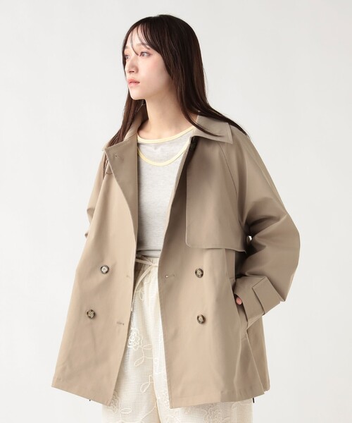 BEAMS HEART（ビームスハート）の「ダブル ブレスト ミドル トレンチコート（トレンチコート・レディース・ベージュ/ブラウン・FREE）」の7枚目の写真