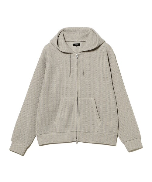 BEAMS（ビームス）の「メッシュ ジップアップ フーディ【リラックスフィット】（パーカー・メンズ・シルバー/グリーン系その他4・L/M/S/XL）」の3枚目の写真