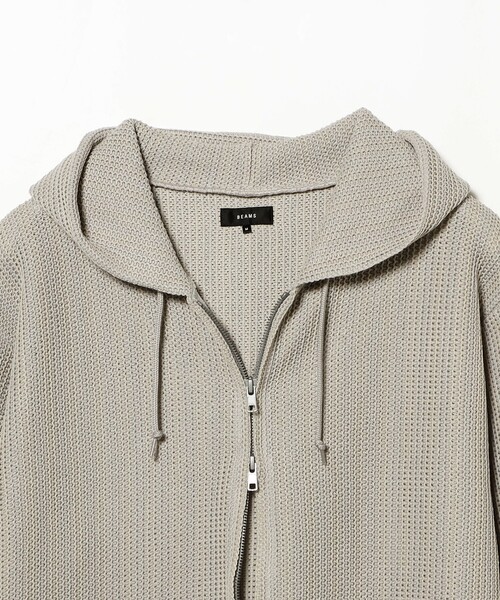 BEAMS（ビームス）の「メッシュ ジップアップ フーディ【リラックスフィット】（パーカー・メンズ・シルバー/グリーン系その他4・L/M/S/XL）」の4枚目の写真