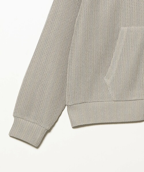 BEAMS（ビームス）の「メッシュ ジップアップ フーディ【リラックスフィット】（パーカー・メンズ・シルバー/グリーン系その他4・L/M/S/XL）」の5枚目の写真