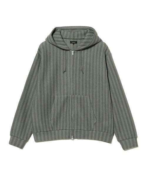 BEAMS（ビームス）の「メッシュ ジップアップ フーディ【リラックスフィット】（パーカー・メンズ・シルバー/グリーン系その他4・L/M/S/XL）」の8枚目の写真