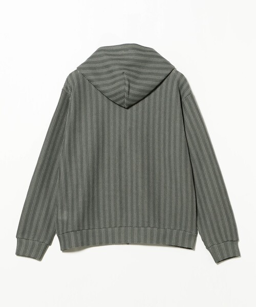 BEAMS（ビームス）の「メッシュ ジップアップ フーディ【リラックスフィット】（パーカー・メンズ・シルバー/グリーン系その他4・L/M/S/XL）」の9枚目の写真