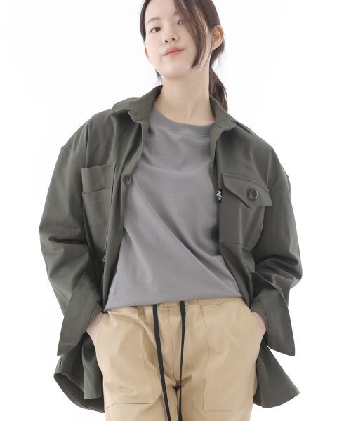 SAINTCREW(セントクルー)の「ツーレイヤーバテックポケットボタンシャツジャケット2L-401SJカーキ(デニムジャケット・メンズ・その他・X-LARGE/LARGE/MEDIUM)」の13枚目の写真