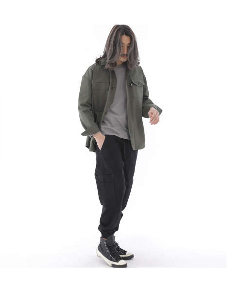 SAINTCREW(セントクルー)の「ツーレイヤーバテックポケットボタンシャツジャケット2L-401SJカーキ(デニムジャケット・メンズ・その他・X-LARGE/LARGE/MEDIUM)」の3枚目の写真