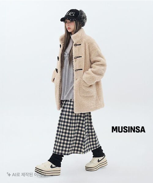 EXPIRED GIRL(エクスパイアードガール)の「Patchy Gingham Skirt Navy(スカート・レディース・その他・FREE)」の2枚目の写真