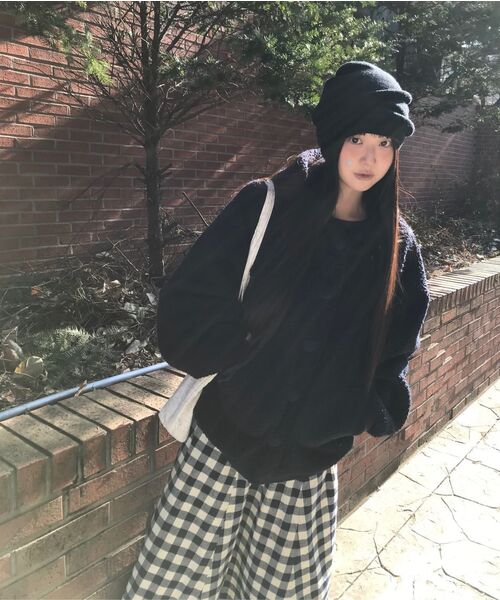 EXPIRED GIRL(エクスパイアードガール)の「Patchy Gingham Skirt Navy(スカート・レディース・その他・FREE)」の4枚目の写真