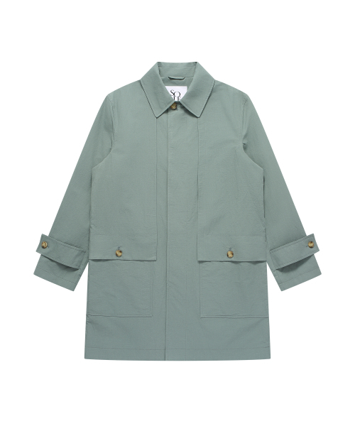 SOLEW(ソル)の「リネンマックトレンチコート_グレイッシュブルー(トレンチコート・メンズ・その他・SMALL/MEDIUM/LARGE/X-LARGE)」の1枚目の写真
