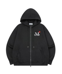 MUCENT | ラブリッツミニハートロゴフードジップアップ 男女共用 (2カラー)(パーカー)
