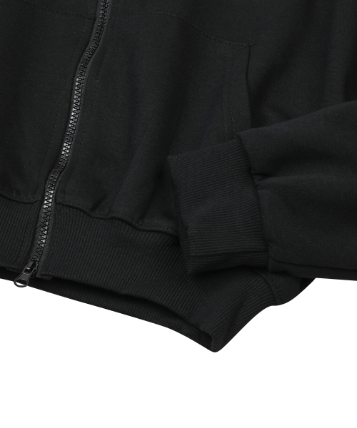 MUCENT（ムセント）の「ラブリッツミニハートロゴフードジップアップ 男女共用 (2カラー)（パーカー・レディース・ブラック/グレー・SHORT/1）」の13枚目の写真