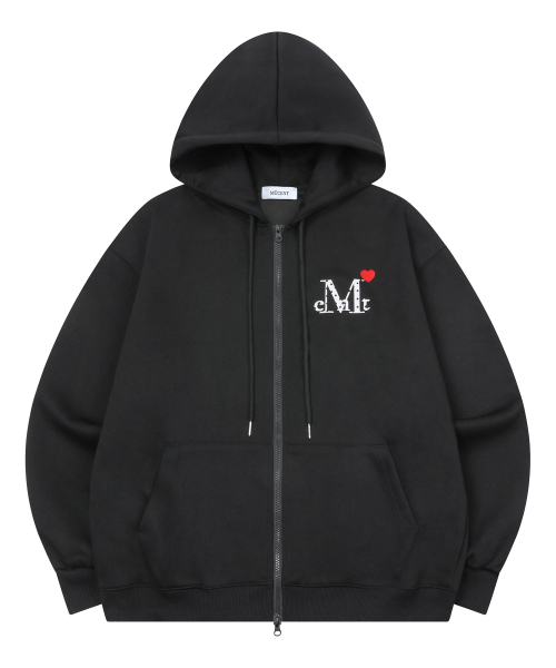 MUCENT（ムセント）の「ラブリッツミニハートロゴフードジップアップ 男女共用 (2カラー)（パーカー・レディース・ブラック/グレー・SHORT/1）」の14枚目の写真