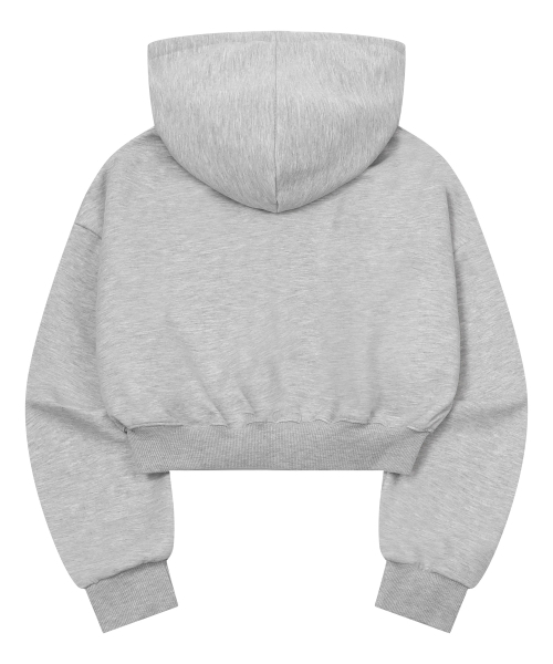 MUCENT（ムセント）の「ラブリッツミニハートロゴフードジップアップ 男女共用 (2カラー)（パーカー・レディース・ブラック/グレー・SHORT/1）」の3枚目の写真