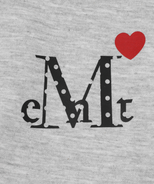 MUCENT（ムセント）の「ラブリッツミニハートロゴフードジップアップ 男女共用 (2カラー)（パーカー・レディース・ブラック/グレー・SHORT/1）」の4枚目の写真