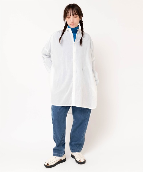 URCH RNA(アーチ アールエヌエー)の「R4416 ワークテイストのPJ'sパンツ(デニムパンツ・レディース・ライトインディゴブルー・FREE)」の10枚目の写真