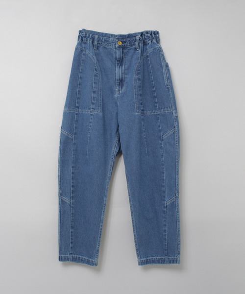 URCH RNA(アーチ アールエヌエー)の「R4416 ワークテイストのPJ'sパンツ(デニムパンツ・レディース・ライトインディゴブルー・FREE)」の7枚目の写真