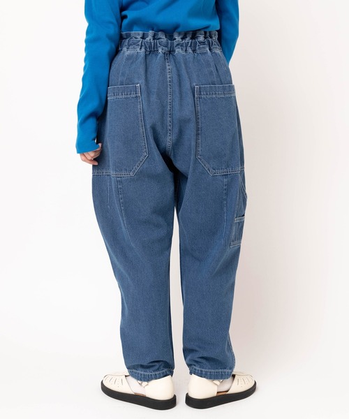 URCH RNA(アーチ アールエヌエー)の「R4416 ワークテイストのPJ'sパンツ(デニムパンツ・レディース・ライトインディゴブルー・FREE)」の6枚目の写真