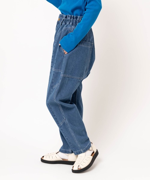 URCH RNA(アーチ アールエヌエー)の「R4416 ワークテイストのPJ'sパンツ(デニムパンツ・レディース・ライトインディゴブルー・FREE)」の5枚目の写真