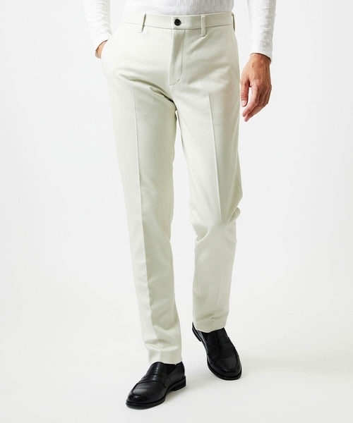 MICHEL KLEIN HOMME (ミッシェルクランオム)の「ダウンファブリックスラックスパンツ(スラックス・メンズ・グレー/ブラック/アイボリー・MEDIUM/LARGE/X-LARGE)」の2枚目の写真