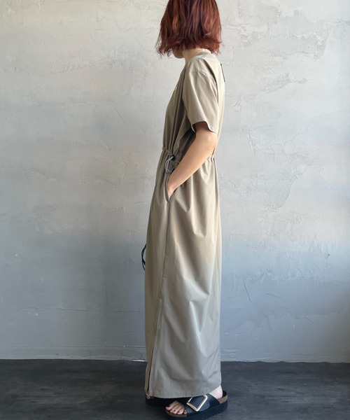 AMERICANA（アメリカーナ）の「[Americana/アメリカーナ] 別注 4WAYストレッチ ウエストギャザー マキシ丈ワンピース（ワンピース・レディース・チャコール/ブラウン/グレイッシュベージュ・ONE SIZE）」の10枚目の写真