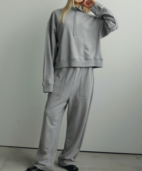 anuke（アンヌーク）の「[anuke/アンヌーク] ワイド スウェットパンツ（スウェットパンツ・レディース・グレー/チャコールグレー・36）」の9枚目の写真