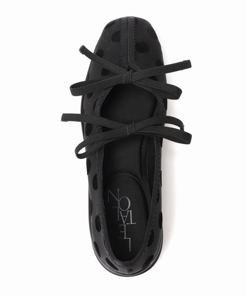 LE TALON（ルタロン）の「《追加》Lダブルリボンバレリーナ（スニーカー・レディース・ブラック×ブラック・25cm/24.5cm/24cm/23.5cm/23cm/22.5cm/22cm）」の14枚目の写真