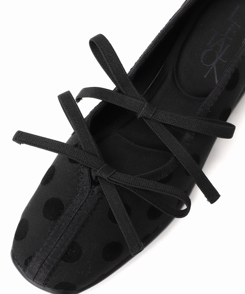 LE TALON（ルタロン）の「《追加》Lダブルリボンバレリーナ（スニーカー・レディース・ブラック×ブラック・25cm/24.5cm/24cm/23.5cm/23cm/22.5cm/22cm）」の16枚目の写真