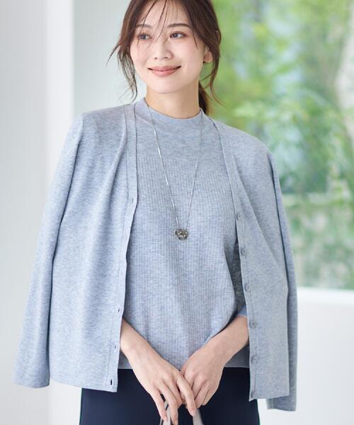 選べる5色／アンサンブル可】Vネックカーディガン（カーディガン