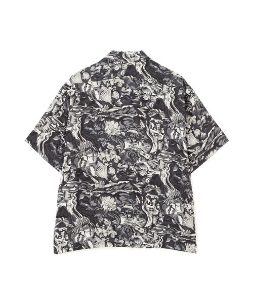schott(ショット)の「Schott×PINEAPPLE JUICE/ショット×パイナップルジュース/WATER VALLEY RAYON SHIRT/ウォーター バリー レーヨンシャツ(シャツ/ブラウス・メンズ・ブラック・L/M/2XL/XL)」の8枚目の写真