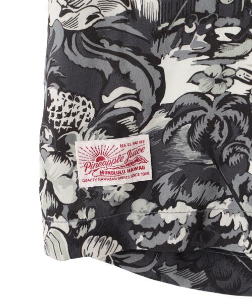 schott(ショット)の「Schott×PINEAPPLE JUICE/ショット×パイナップルジュース/WATER VALLEY RAYON SHIRT/ウォーター バリー レーヨンシャツ(シャツ/ブラウス・メンズ・ブラック・L/M/2XL/XL)」の4枚目の写真