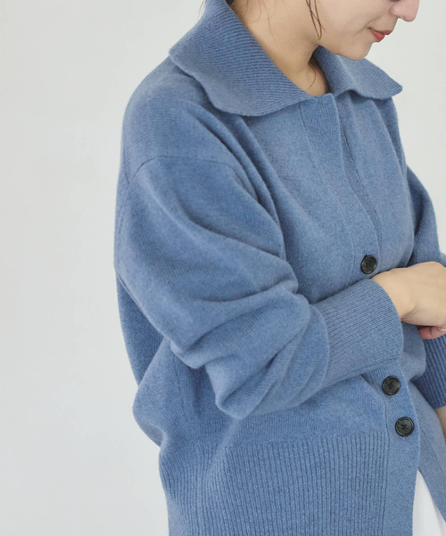 JOURNAL STANDARD（ジャーナルスタンダード）の「《追加3》MUSICオープンカラーカーディガン（カーディガン/ボレロ・レディース・ホワイト/レッド/ブラック/チャコールグレー/ブルー・FREE）」の4枚目の写真