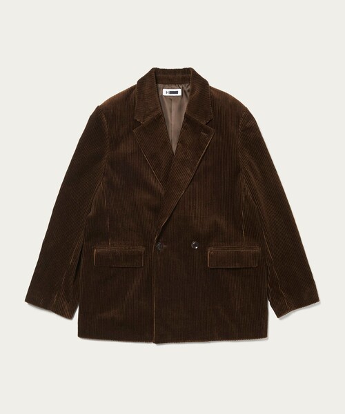 H BEAUTY&YOUTH UNITED ARROWS(エイチビューティーアンドユースユナイテッドアローズ)の「<H>コーデュロイ ダブルブレストジャケット(テーラードジャケット・レディース・グレー系/ダークブラウン・S/M)」の12枚目の写真